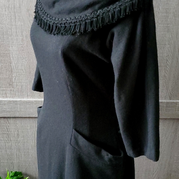 VINTAGE Wool Wiggle Dress - Picture 4 of 9